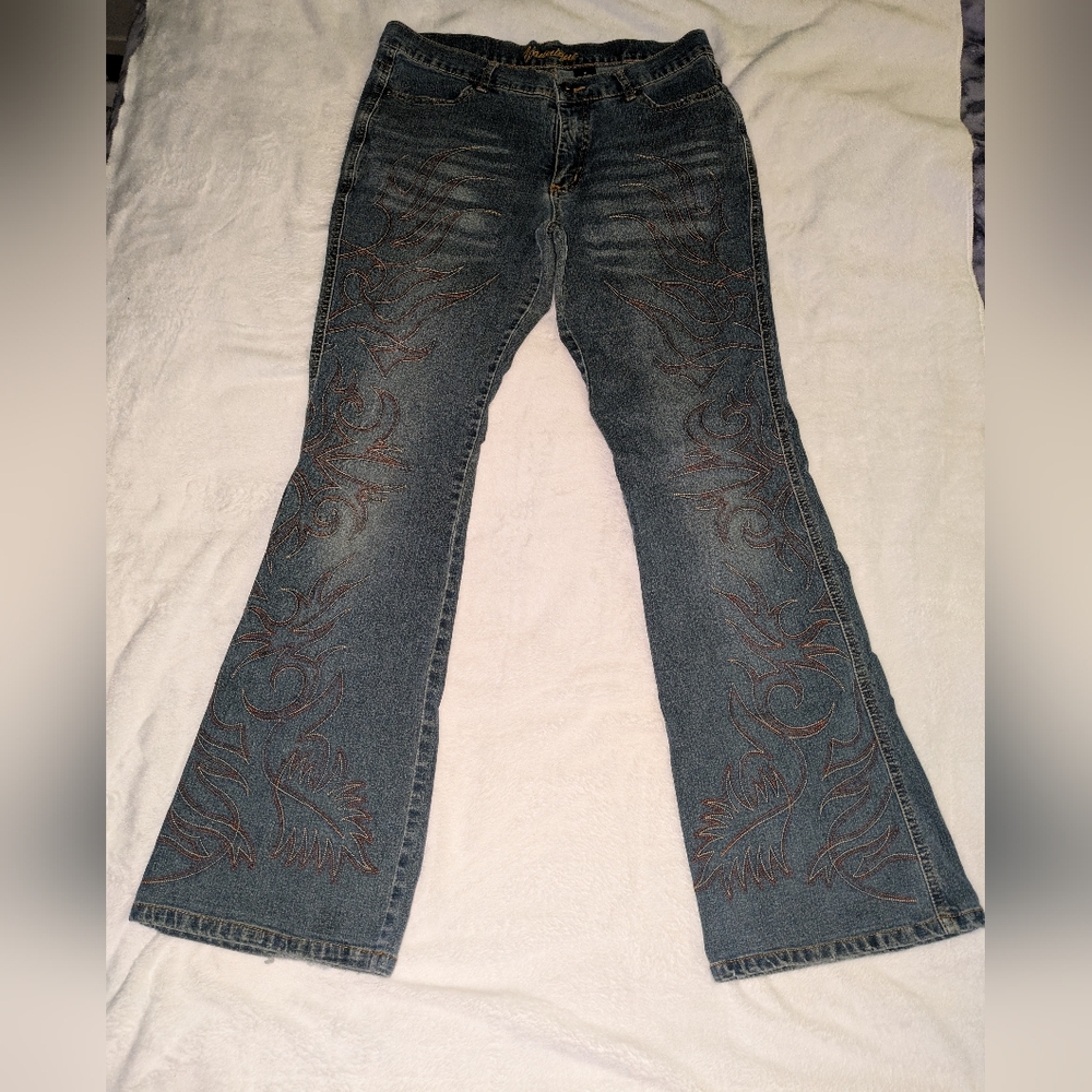 Younique Blue Flare Wide Leg Jeans 🔥